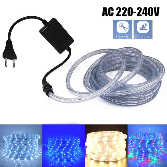 220V LED Strip IP67 Waterproof Neon Sign LED Light Christmas Party Decoration Outdoor Rainbow Tube Rope Light