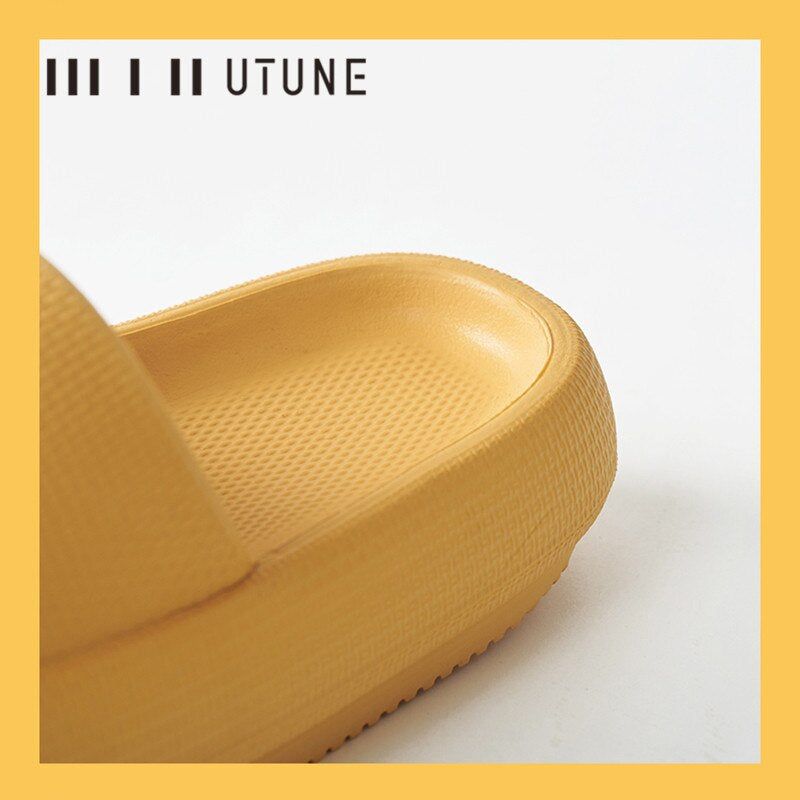 4.5CM Sandal Slides Women Men Couple Thick Sole Soft Indoor Platform House Shoes Men Bathroom Home Summer EVA Non-Slip San