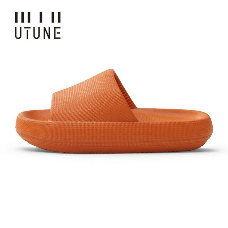 4.5CM Sandal Slides Women Men Couple Thick Sole Soft Indoor Platform House Shoes Men Bathroom Home Summer EVA Non-Slip San