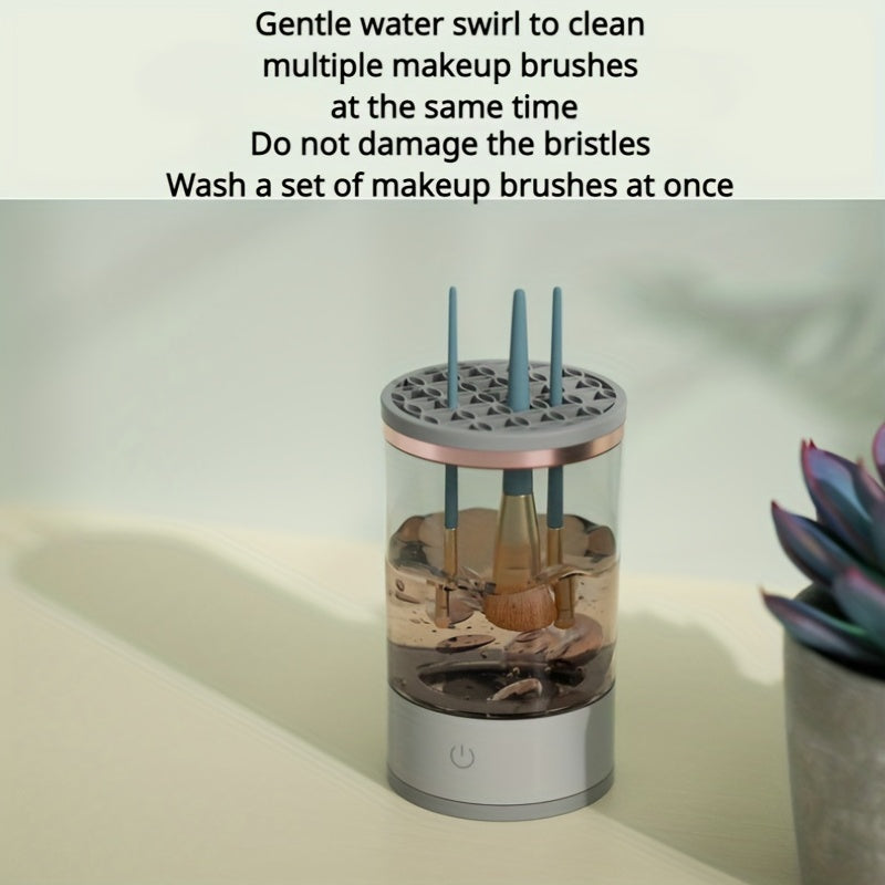 3-In-1 Automatic Makeup Brush Cleaning and Drying Stand - Keep Your Brushes Fresh and Ready to Use!