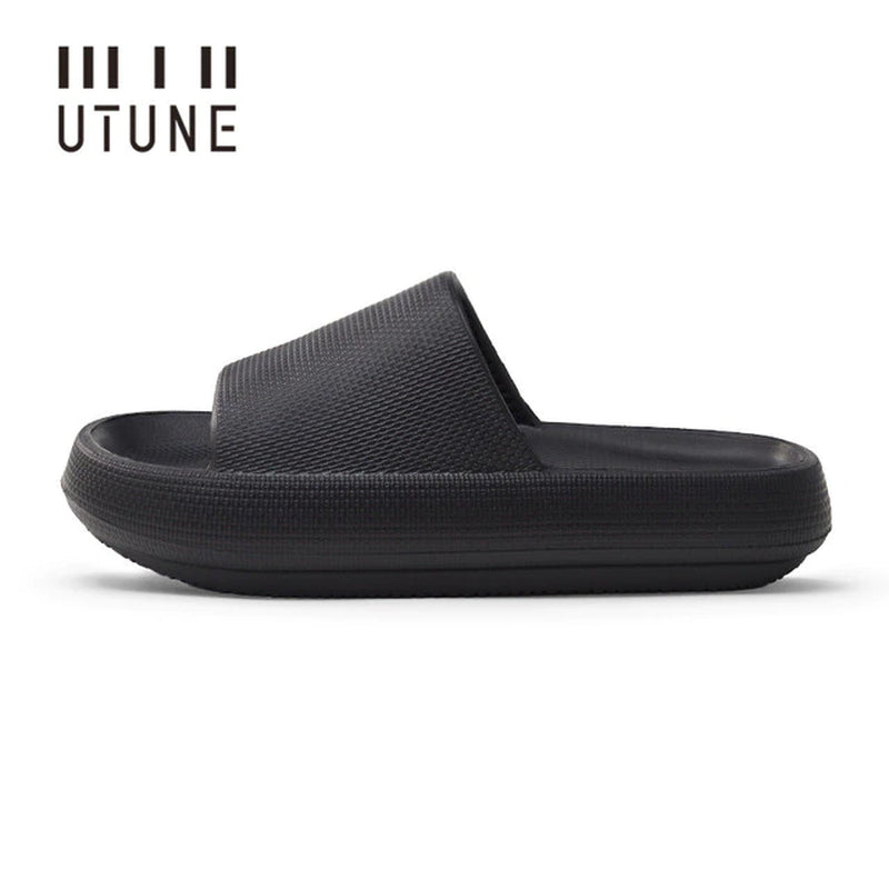 4.5CM Sandal Slides Women Men Couple Thick Sole Soft Indoor Platform House Shoes Men Bathroom Home Summer EVA Non-Slip San