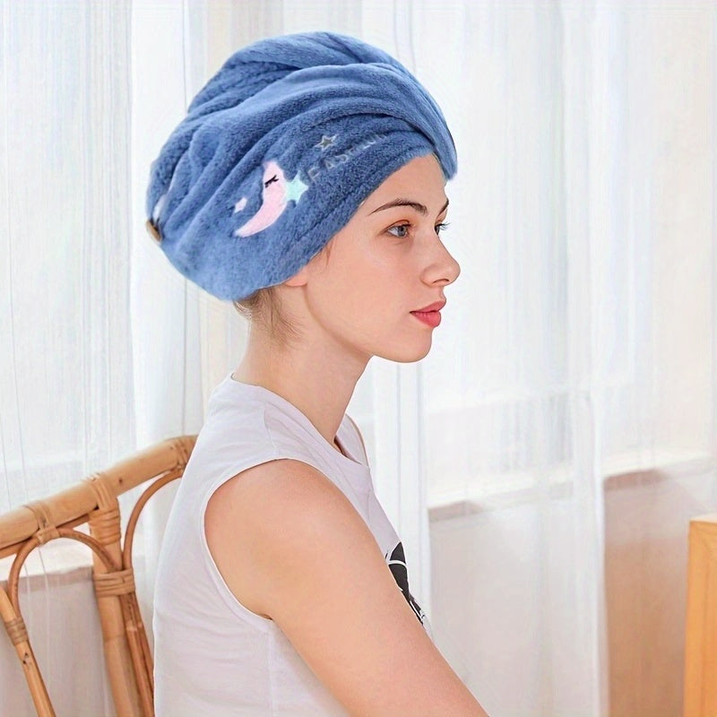 Soft & Durable Microfiber Shower Cap & Towel - Quick Drying Hair Cap for Women