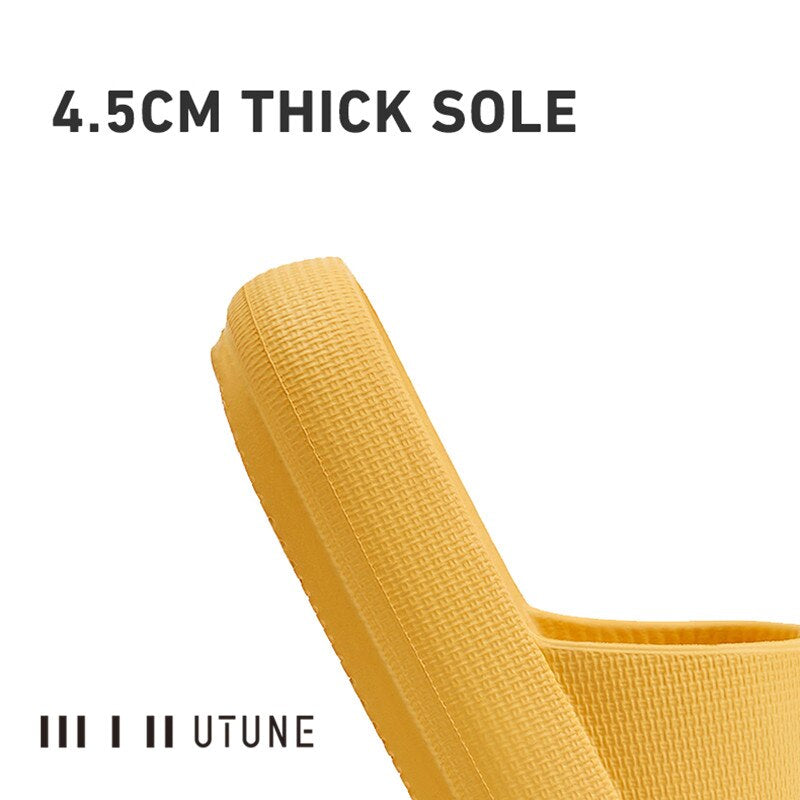 4.5CM Sandal Slides Women Men Couple Thick Sole Soft Indoor Platform House Shoes Men Bathroom Home Summer EVA Non-Slip San