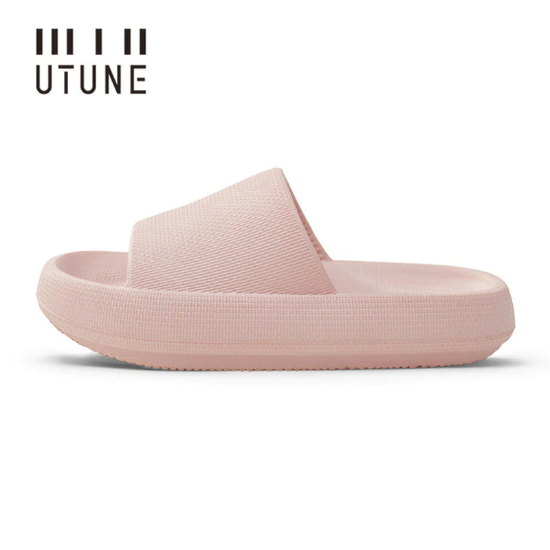 4.5CM Sandal Slides Women Men Couple Thick Sole Soft Indoor Platform House Shoes Men Bathroom Home Summer EVA Non-Slip San