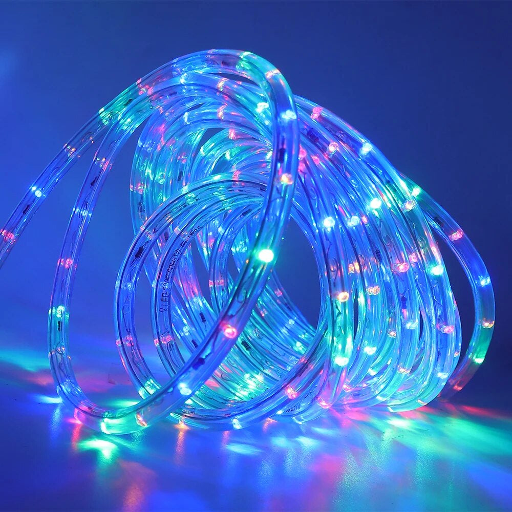 220V LED Strip IP67 Waterproof Neon Sign LED Light Christmas Party Decoration Outdoor Rainbow Tube Rope Light