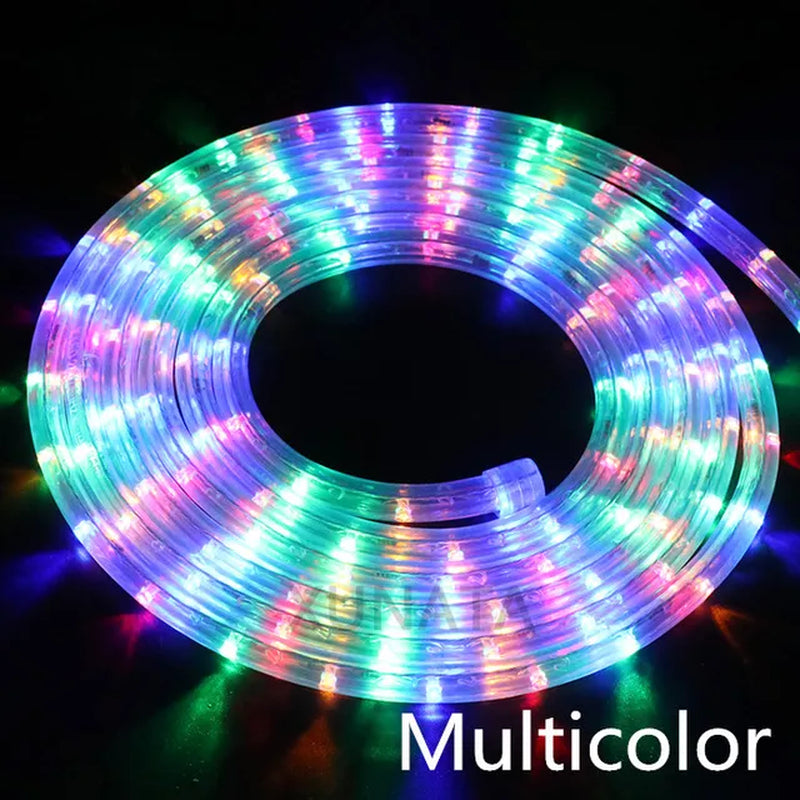 220V LED Strip IP67 Waterproof Neon Sign LED Light Christmas Party Decoration Outdoor Rainbow Tube Rope Light