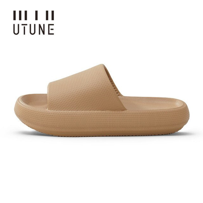 4.5CM Sandal Slides Women Men Couple Thick Sole Soft Indoor Platform House Shoes Men Bathroom Home Summer EVA Non-Slip San